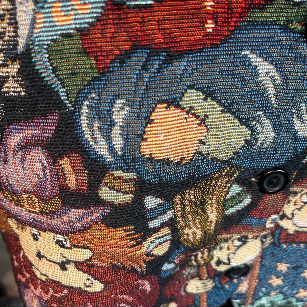 Paul Harris Designs Halloween With Tapestry Vest Vintage Made In USA Medium - Picture 9 of 10